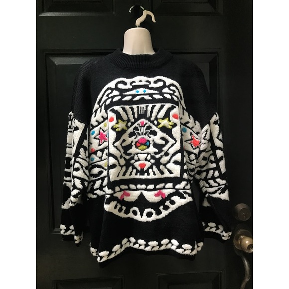 Vintage Sweaters - ✨ Funky One of a Kind Vintage Oversized Sweater